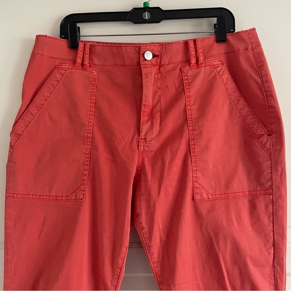 Pilcro x Anthropologie slim straight Orange Cropped utility Pants 20640 - Picture 5 of 12